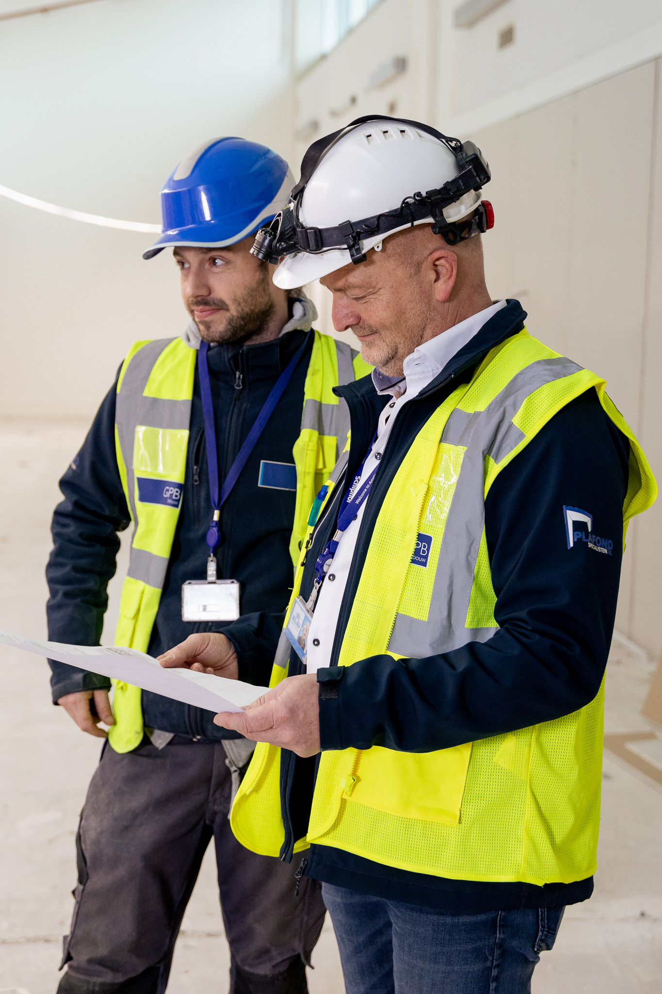 GPB Bouw projectleiders op de bouwplaats